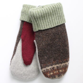 Recycled Wool Mittens (Medium)